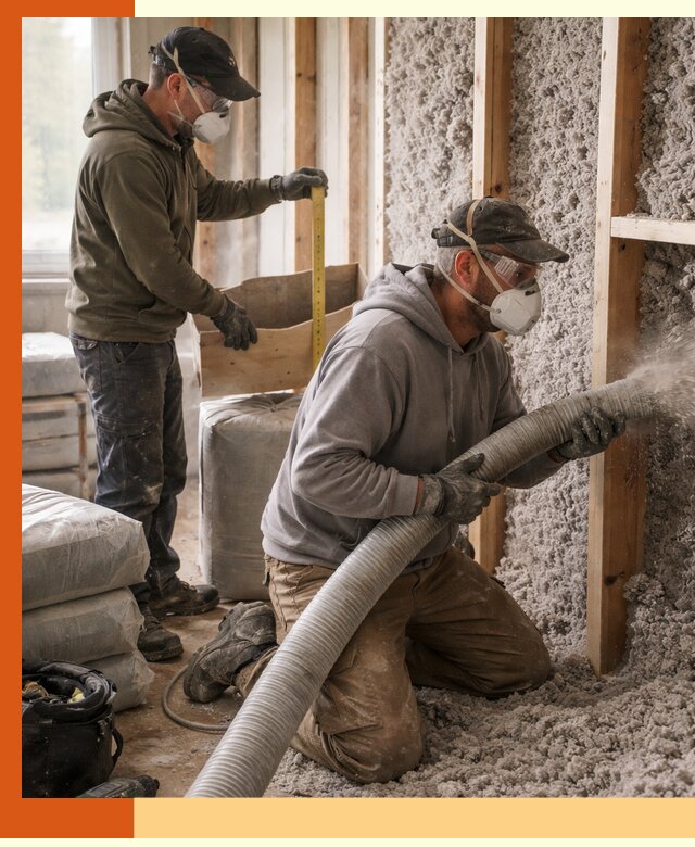 Утепление таунхауса эковатой в Нерюнгри для максимально теплых стен