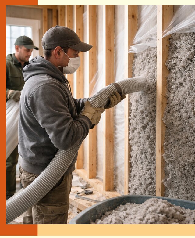 Утепление каркасного дома эковатой в Нерюнгри — качественно и надолго