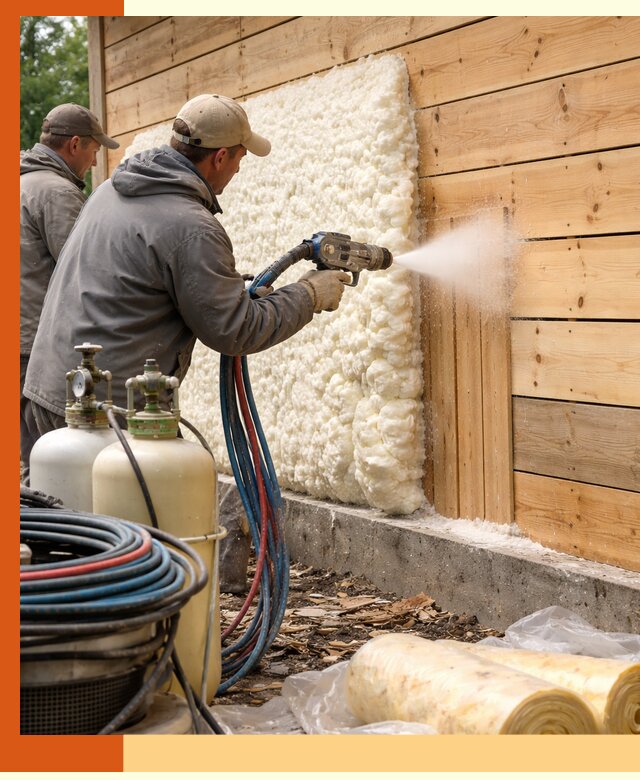 Утепление деревянного дома пенополиуретаном в Нерюнгри