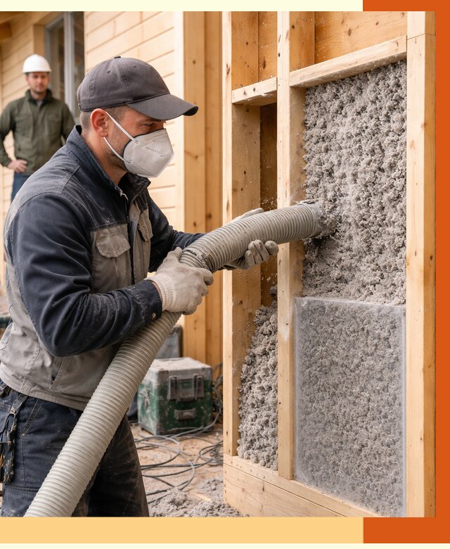 Утепление дома из бруса эковатой в Нерюнгри от 2009 руб/м2 | ТепломастерНрю