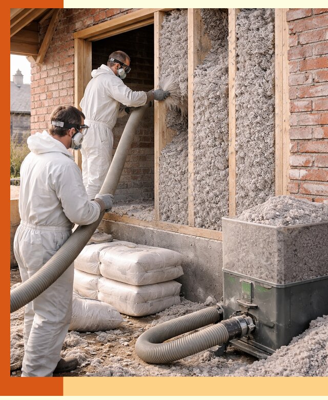 Утепление кирпичного дома эковатой в Нерюнгри