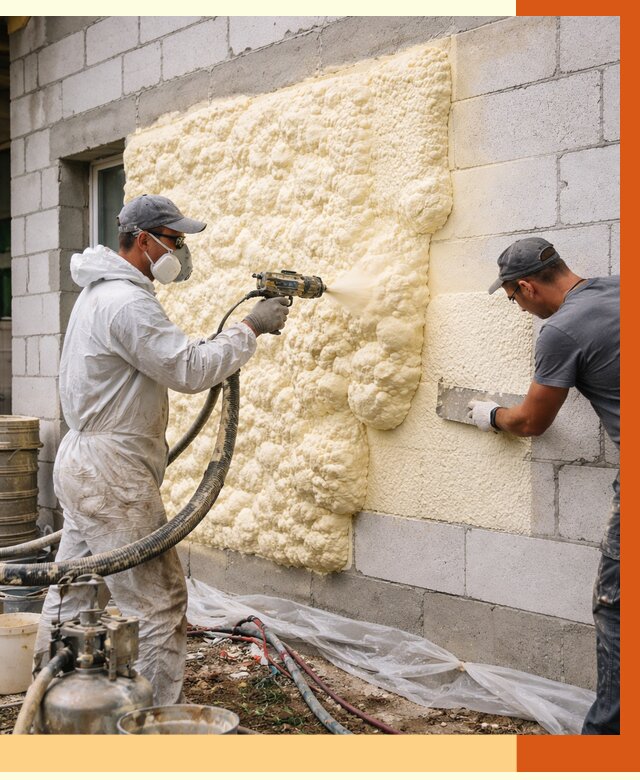 Утепление дома из газобетона ППУ в Нерюнгри от 5213 руб./м² под ключ | ТепломастерНрю