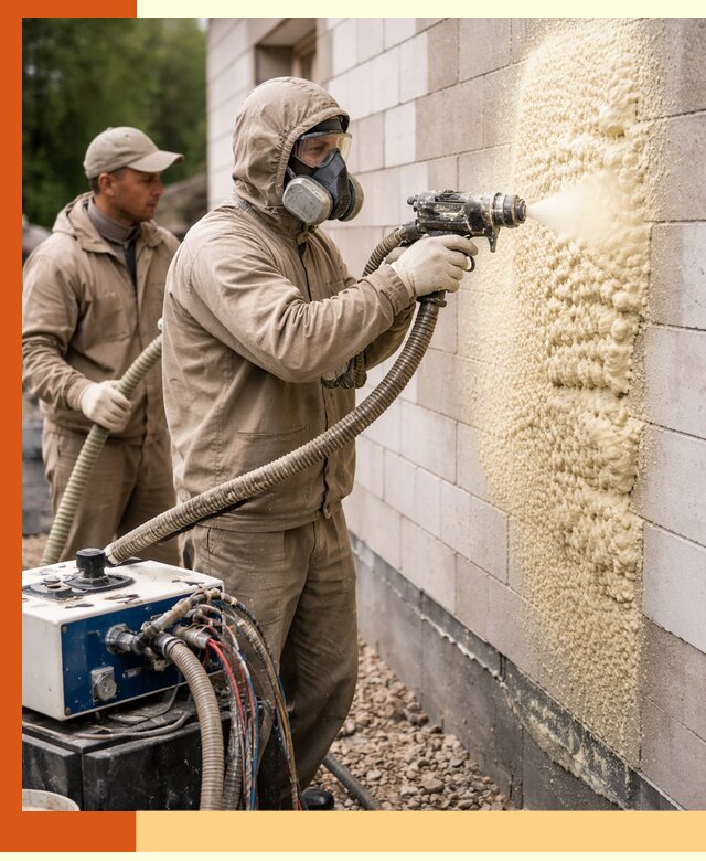 Утепление дома из газобетона ППУ в Нерюнгри — надежная теплоизоляция