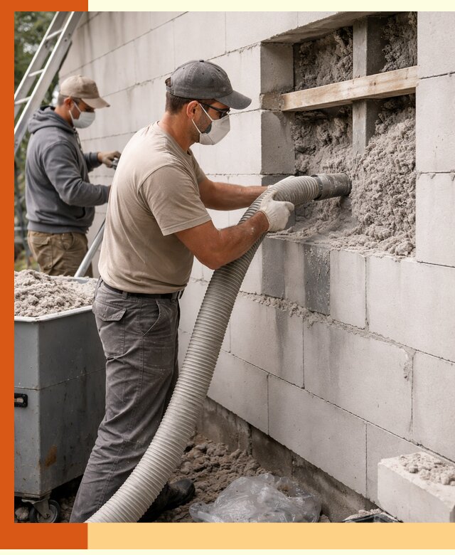 Утепление дома из газобетона эковатой в Нерюнгри