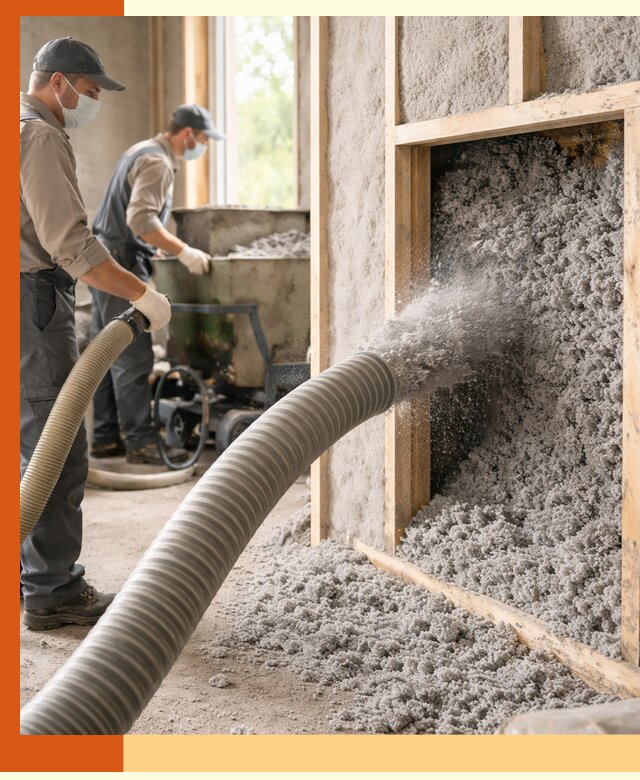 Утепление коттеджа эковатой в Нерюнгри с гарантией качества