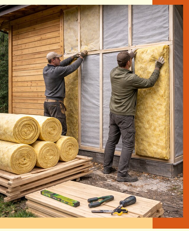 Утепление бани снаружи в Нерюнгри от 92310 руб. под ключ | ТепломастерНрю