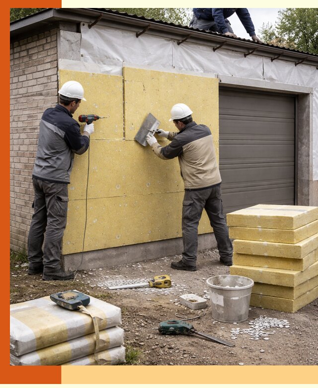 Утепление гаража снаружи в Нерюнгри качественно и надёжно