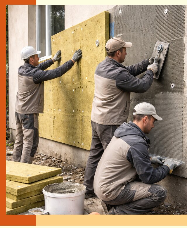 Утепление фасада под штукатурку в Нерюнгри — энергоэффективная технология