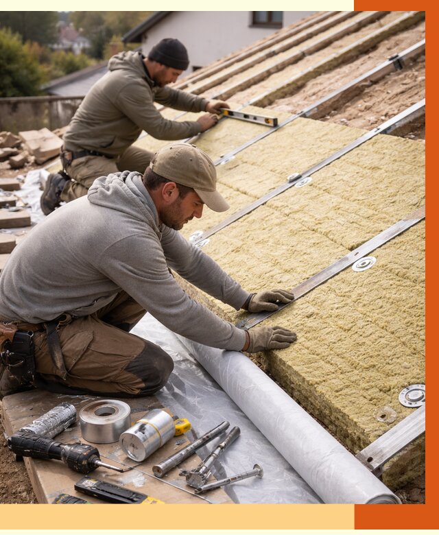 Утепление крыши снаружи в Нерюнгри под ключ от 1303 руб./м2 | ТепломастерНрю