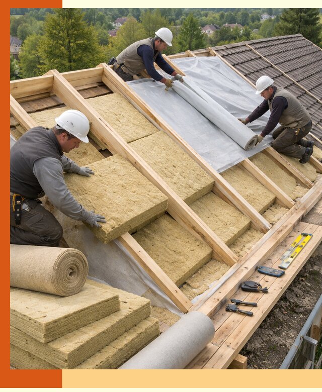 Утепление скатной крыши в Нерюнгри качественно и надёжно