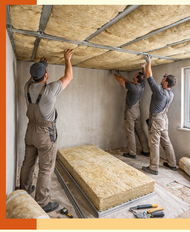 Утепление потолка в Нерюнгри — тепло и без сквозняков