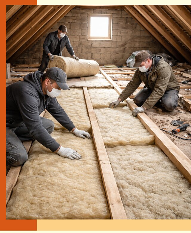 Утепление чердака в Нерюнгри — профессиональная теплоизоляция кровли