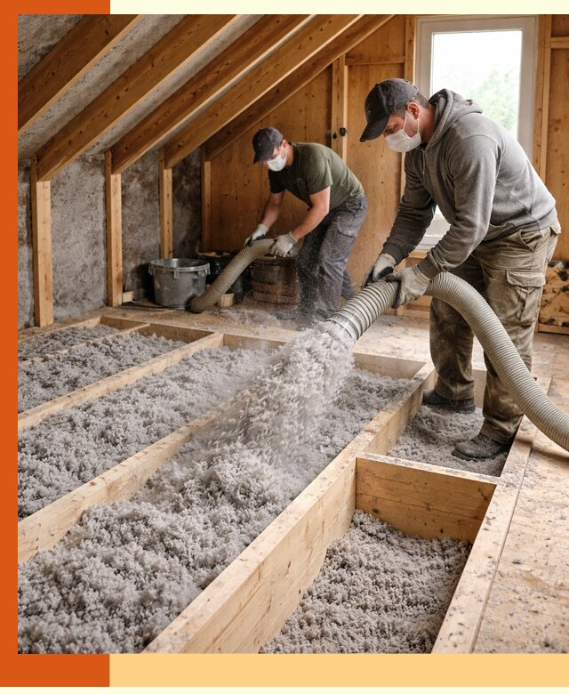 Утепление мансарды эковатой в Нерюнгри с гарантией качества