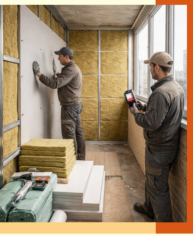 Утепление балкона в Нерюнгри от 4887 руб. под ключ | ТепломастерНрю