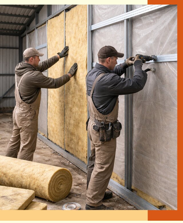 Утепление металлического ангара в Нерюнгри от 5159 руб/м2 — услуги под ключ | ТепломастерНрю