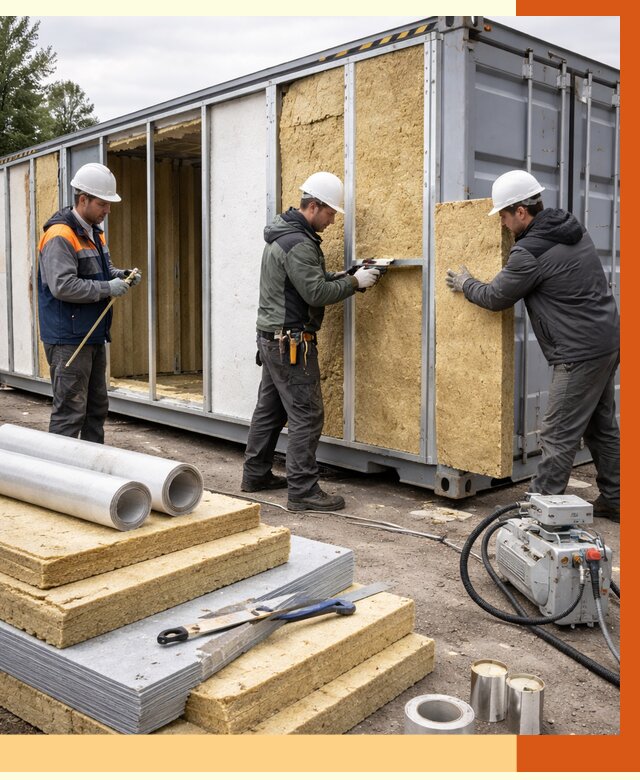 Утепление морского контейнера в Нерюнгри от 4073 руб. под ключ | ТепломастерНрю