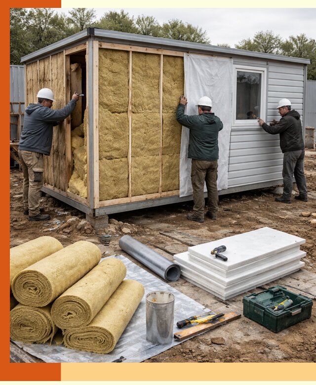 Утепление строительной бытовки под ключ в Нерюнгри для любых условий