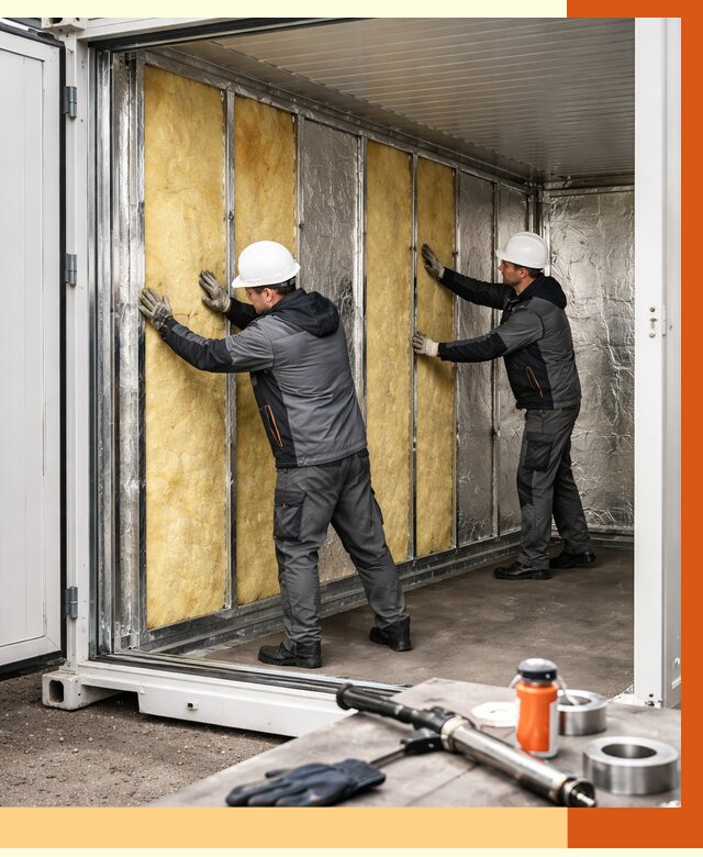 Утепление рефрижераторного контейнера в Нерюнгри от 48870 руб./м² | ТепломастерНрю