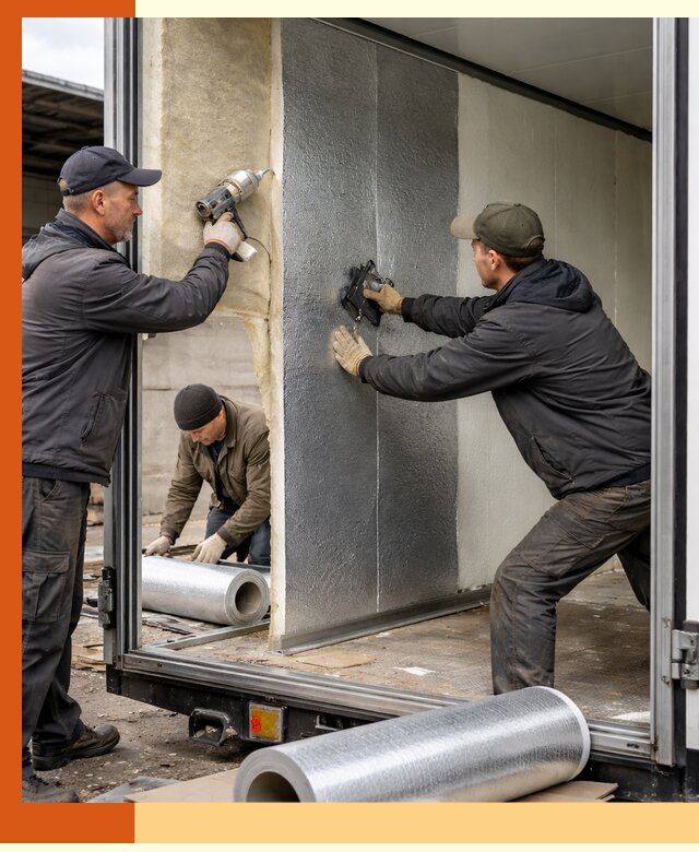 Утепление холодильного кузова в Нерюнгри — монтаж и теплоизоляция