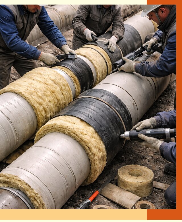 Утепление трубопровода в Нерюнгри под ключ от 2009 руб. — надежно и выгодно | ТепломастерНрю