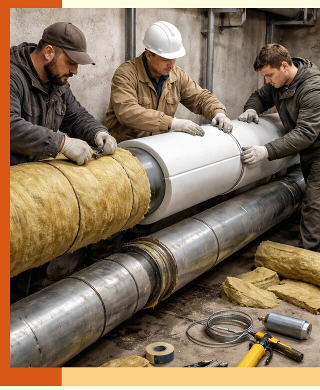 Утепление трубопровода в Нерюнгри с гарантией энергоэффективности