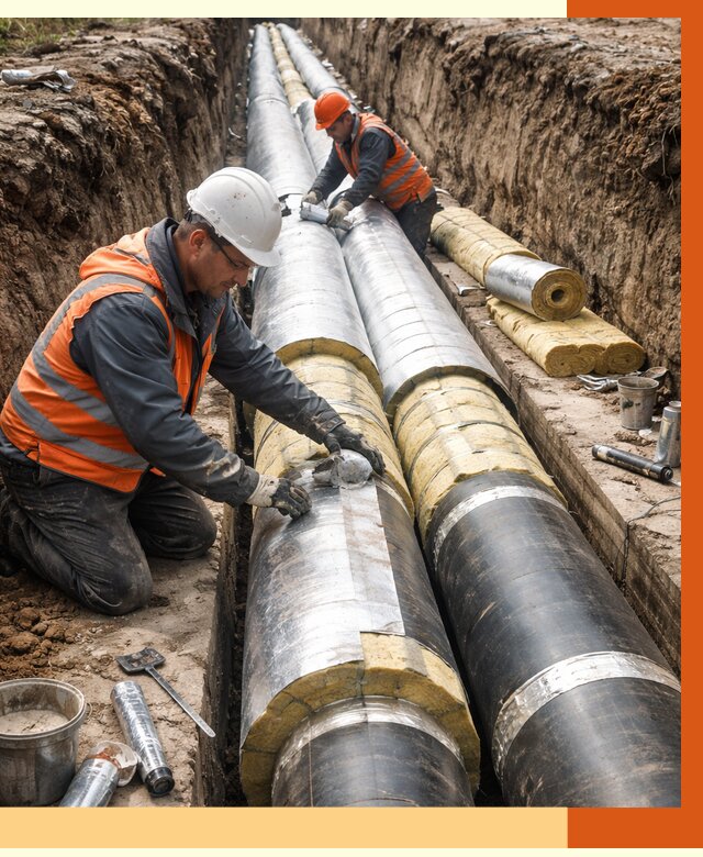 Утепление теплотрассы в Нерюнгри от 4887 руб./м2 — ппу и комплексная изоляция | ТепломастерНрю