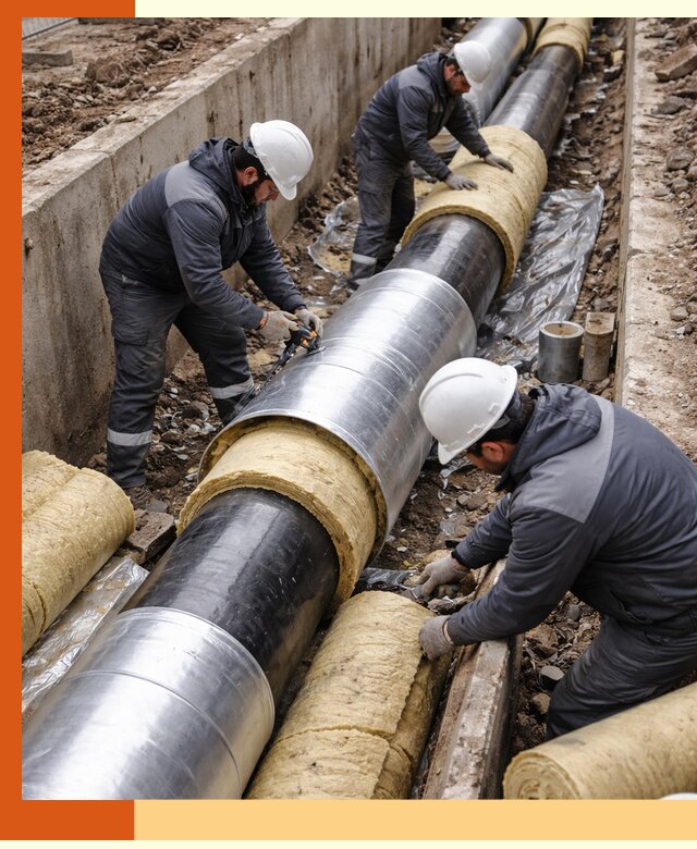 Утепление теплотрассы в Нерюнгри: утеплительные работы и материалы
