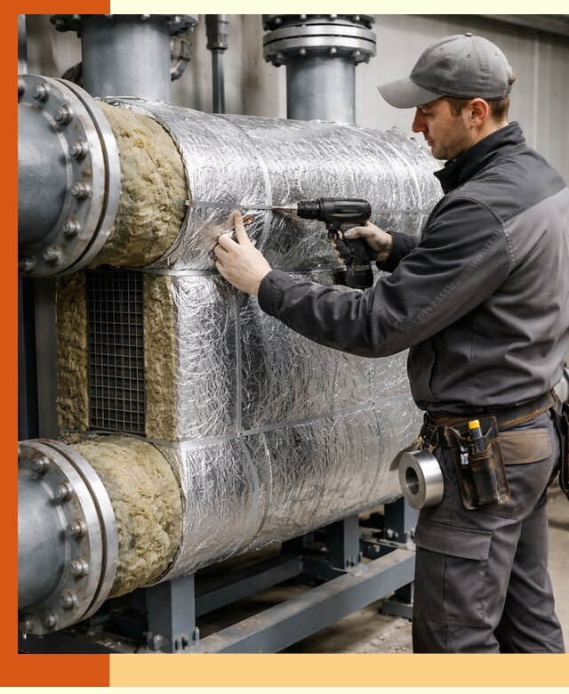 Утепление теплообменника в Нерюнгри — профессиональная теплоизоляция оборудования