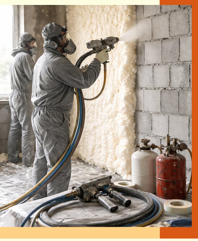 Утепление блочной стены ППУ в Нерюнгри от 4616 руб./м² — ТепломастерНрю