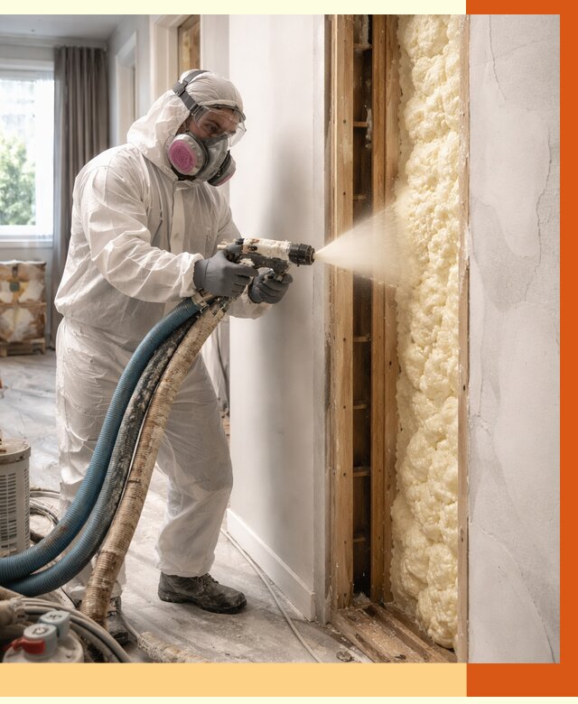 Межстеновое утепление ППУ в Нерюнгри от 2987 руб/м2 — межстенное утепление под ключ | ТепломастерНрю