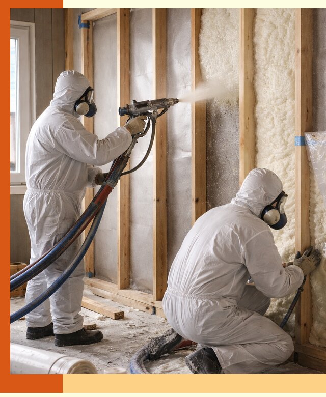 Утепление каркасной стены ППУ в Нерюнгри для домов и коттеджей