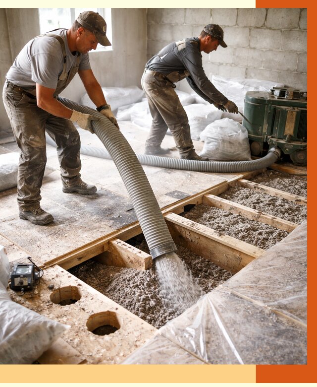 Заполнение пустот перекрытий в Нерюнгри от 4887 руб. под ключ | ТепломастерНрю