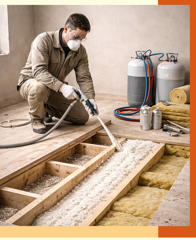 Заполнение полостей межэтажного перекрытия в Нерюнгри от 4561 руб. | ТепломастерНрю