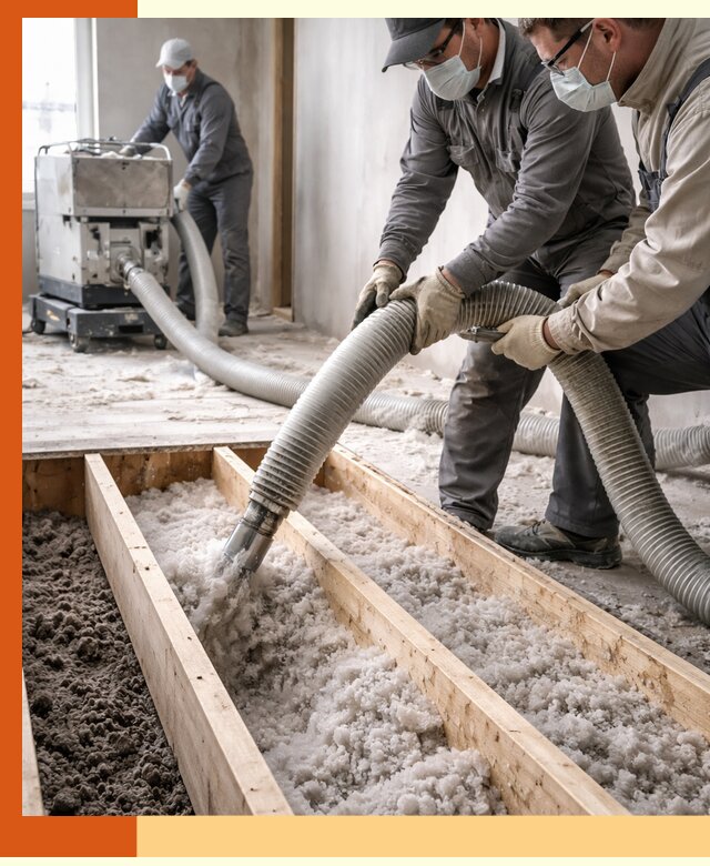 Заполнение полостей межэтажного перекрытия в Нерюнгри эффективно и герметично