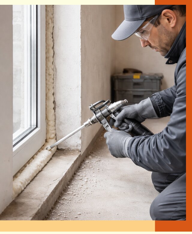 Герметизация стыков ППУ в Нерюнгри от 1792 руб. за м2 — утепление примыканий под ключ | ТепломастерНрю