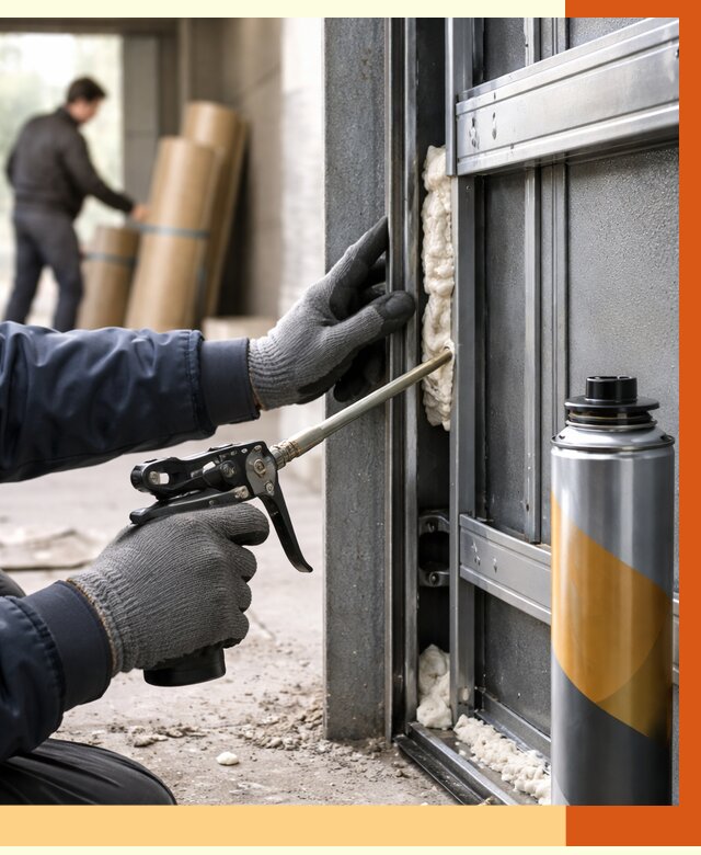 Заполнение пустот ворот в Нерюнгри от 4887 руб. — заливка ППУ, утепление под ключ | ТепломастерНрю