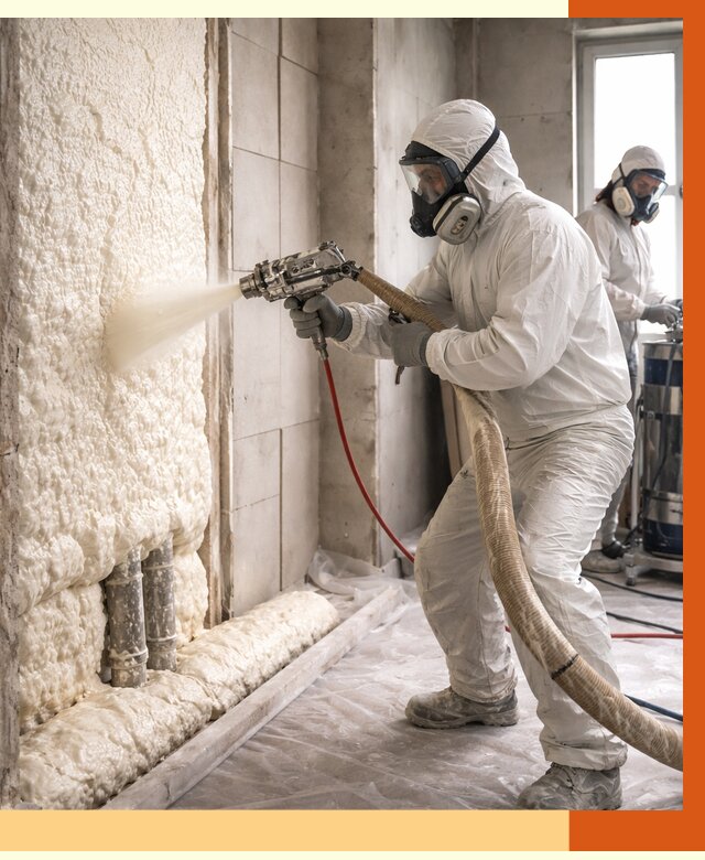 Напыление пенополиуретана в Нерюнгри от 8145 руб./м2 — услуги и монтаж ППУ | ТепломастерНрю