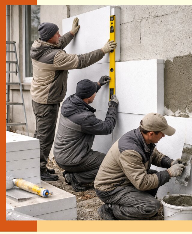 Утепление пенопластом наружных стен и фасадов в Нерюнгри