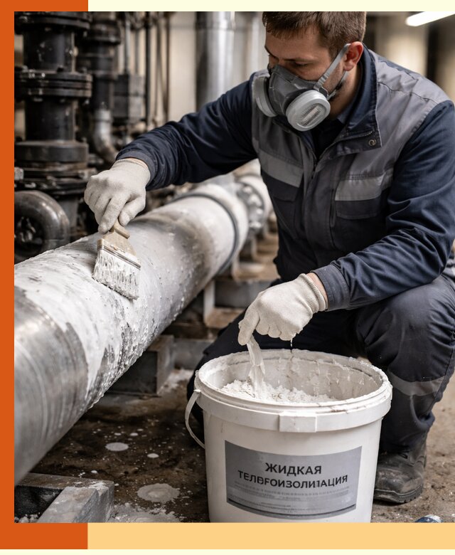 Утепление оборудования жидкой теплоизоляцией в Нерюнгри