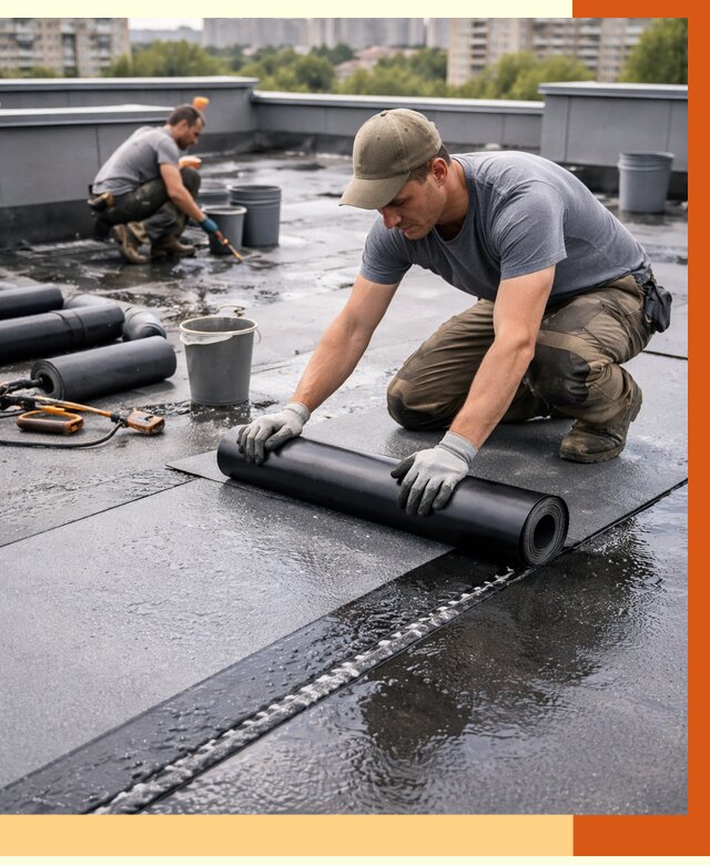 Гидроизоляция плоской кровли в Нерюнгри от 4887 руб./м2 — профессионально | ТепломастерНрю