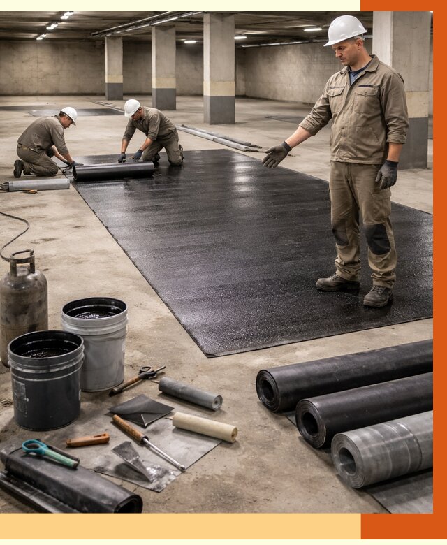 Гидроизоляция паркинга в Нерюнгри от 1303 руб/м² — профессиональная защита | ТепломастерНрю