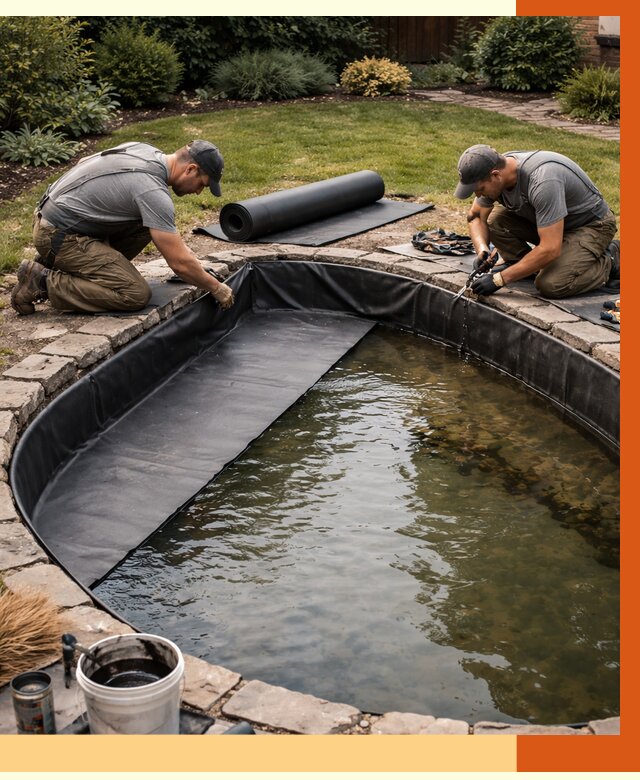 Гидроизоляция пруда в Нерюнгри от 16290 руб. под ключ | ТепломастерНрю профессионально