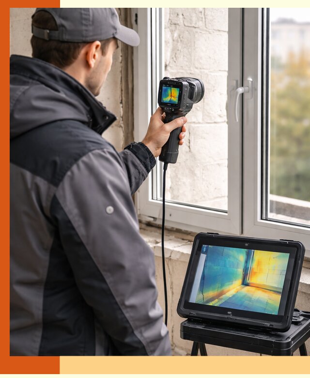 Тепловизионное обследование дома в Нерюнгри для выявления утечек тепла