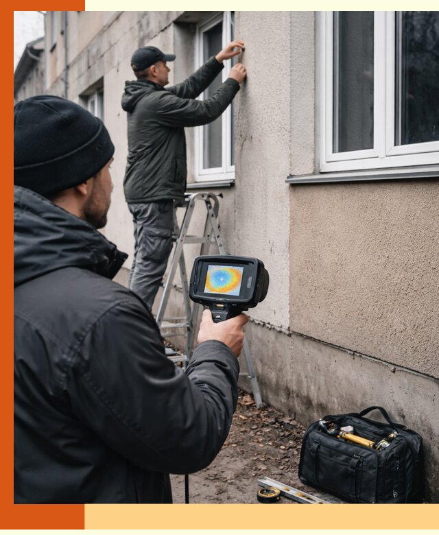 Тепловизионное обследование фасада в Нерюнгри для выявления дефектов