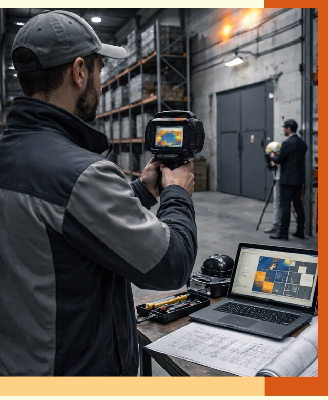 Тепловизионное обследование склада в Нерюнгри от 7059 руб. | ТепломастерНрю