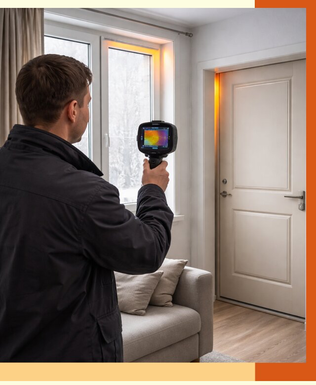 Тепловизионное обследование окон и дверей в Нерюнгри от 4887 руб. | ТепломастерНрю