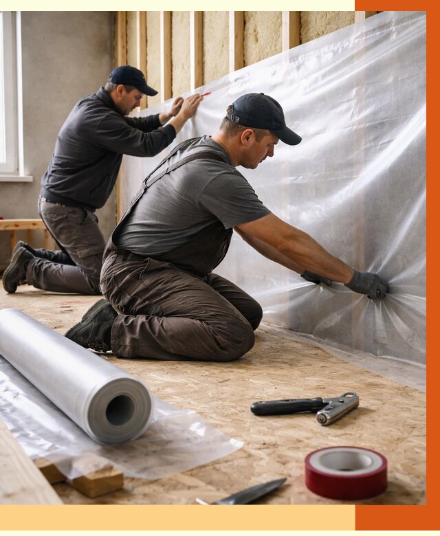 Монтаж пароизоляции в Нерюнгри от 2715 руб. — установка и укладка под ключ | ТепломастерНрю