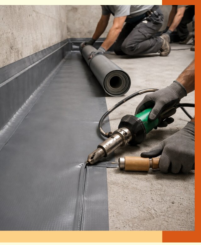 Монтаж гидроизоляционной мембраны в Нерюнгри от 1081 руб/м2 | ТепломастерНрю